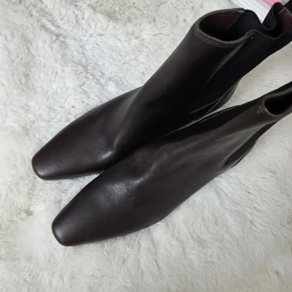 NEW Madewell The Dimes Chelsea Dark Brown Ankle Boots Turkish Coffee 8.5